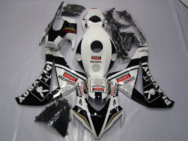 Negro Blanco Denso Playboy Carenado Moto Honda CBR 1000 RR 08-11 Negro Blanco Denso Playboy Carenado Moto Honda CBR 1000 RR 08-11