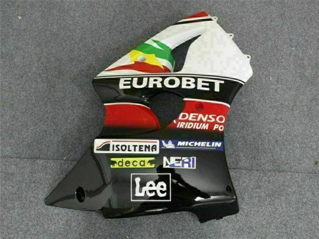 Negro Blanco Eurobet Carenado Moto Kawasaki ZX6R 00-02 Negro Blanco Eurobet Carenado Moto Kawasaki ZX6R 00-02