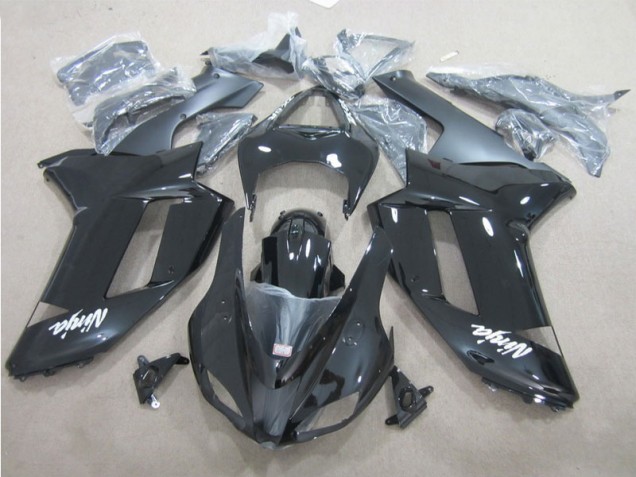 Negro Blanco Kit Completo Carenado Moto Kawasaki ZX6R 07-08 Negro Blanco Kit Completo Carenado Moto Kawasaki ZX6R 07-08