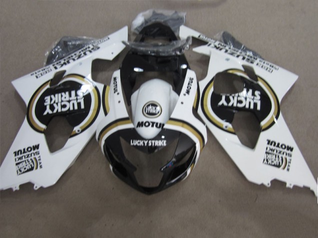 Negro Blanco Lucky Strike Motul Carenado Moto Suzuki GSXR 600 K4 04-05 Negro Blanco Lucky Strike Motul Carenado Moto Suzuki GSXR 600 K4 04-05