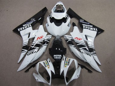 Negro Blanco Motul Carenado Moto Yamaha R6 06-07