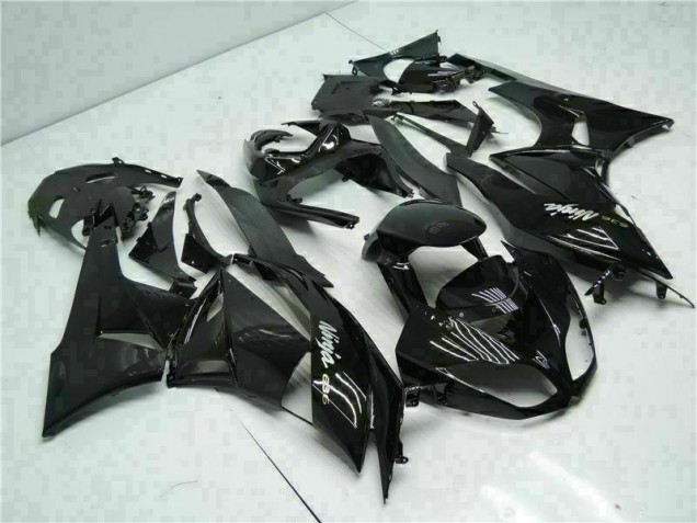 Negro Blanco Ninja 636 Carenado Moto Kawasaki ZX6R 09-12 Negro Blanco Ninja 636 Carenado Moto Kawasaki ZX6R 09-12