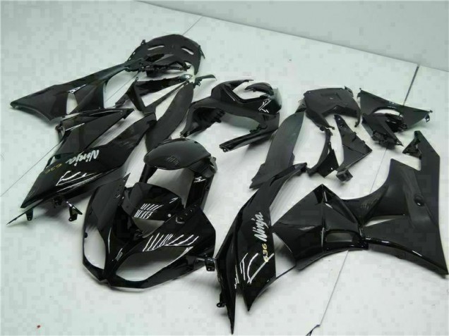 Negro Blanco Ninja 636 Carenado Moto Kawasaki ZX6R 09-12 Negro Blanco Ninja 636 Carenado Moto Kawasaki ZX6R 09-12