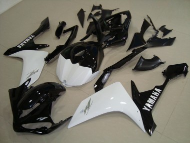 Negro Blanco Oro Carenado Moto Yamaha R1 07-08