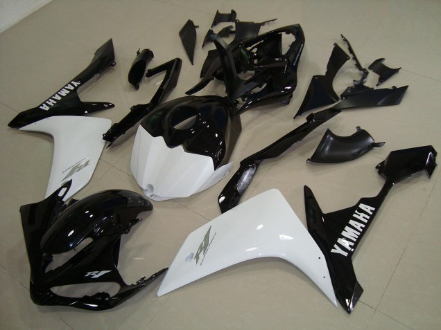 Negro Blanco Oro Carenado Moto Yamaha R1 07-08 Negro Blanco Oro Carenado Moto Yamaha R1 07-08
