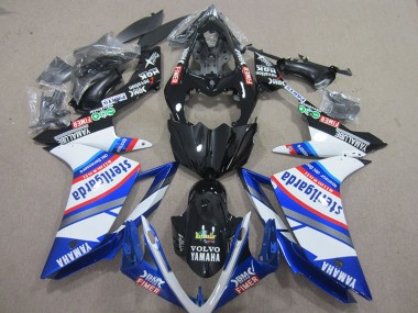 Negro Blanco Sterilgarda Carenado Moto Yamaha R1 07-08