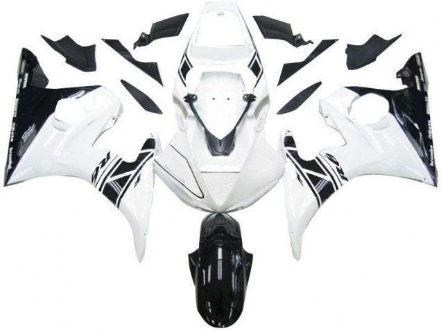Negro Blanco Tribal Carenado Moto Yamaha R6 03-05 Negro Blanco Tribal Carenado Moto Yamaha R6 03-05