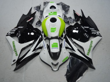 Negro Blanco Verde Hannspree Kits Completo Carenado Moto ABS Honda CBR 600 RR 09-12