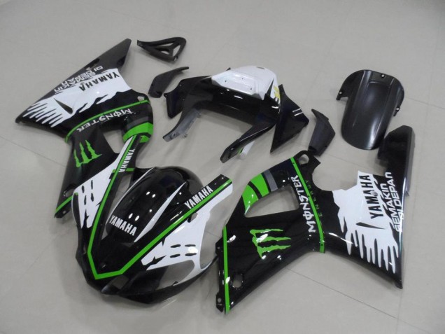 Negro Blanco Verde Monster Kits Carenado Moto Yamaha R1 00-01 Negro Blanco Verde Monster Kits Carenado Moto Yamaha R1 00-01