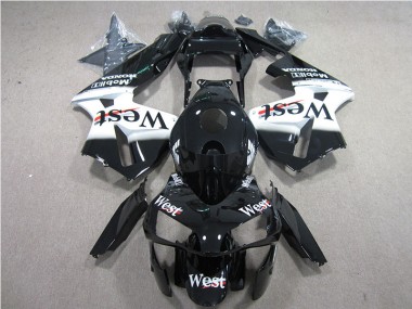 Negro Blanco West Carenado Moto Honda CBR 600 RR 05-06