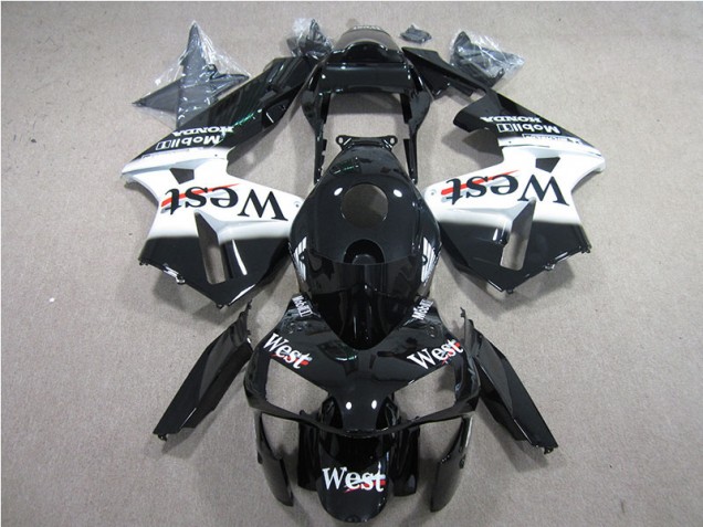 Negro Blanco West Carenado Moto Honda CBR 600 RR 05-06 Negro Blanco West Carenado Moto Honda CBR 600 RR 05-06