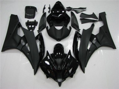 Negro Carenado & Plástico Moto Yamaha R6 06-07