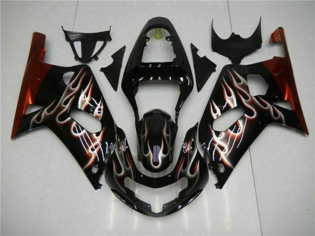 Negro Carrocería Motocicletas Suzuki GSXR 600 / 750 K1 K2 K3 01-03 Negro Carrocería Motocicletas Suzuki GSXR 600 / 750 K1 K2 K3 01-03