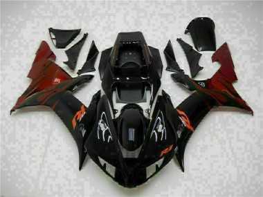 Negro Completo ABS Moto Plástico Yamaha R1 02-03