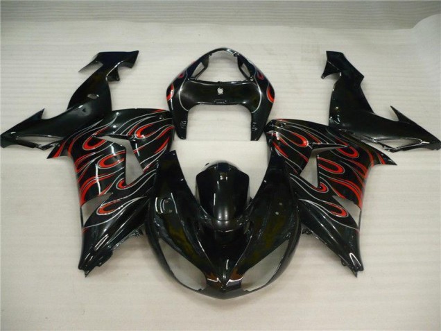 Negro Gris Rojo Carenado Moto Kawasaki ZX10R 06-07 Negro Gris Rojo Carenado Moto Kawasaki ZX10R 06-07