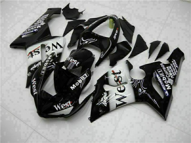 Negro Kit Completo Carenado Moto Kawasaki ZX6R 05-06 Negro Kit Completo Carenado Moto Kawasaki ZX6R 05-06