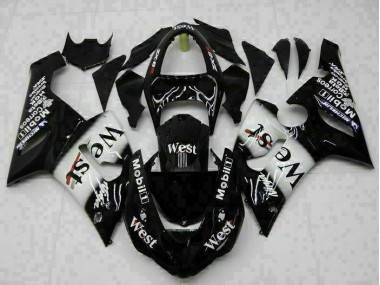 Negro Kit Completo Carenado Moto Kawasaki ZX6R 05-06