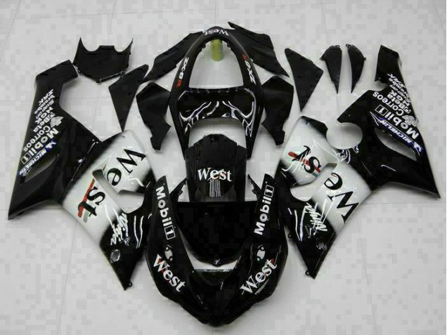 Negro Kit Completo Carenado Moto Kawasaki ZX6R 05-06 Negro Kit Completo Carenado Moto Kawasaki ZX6R 05-06