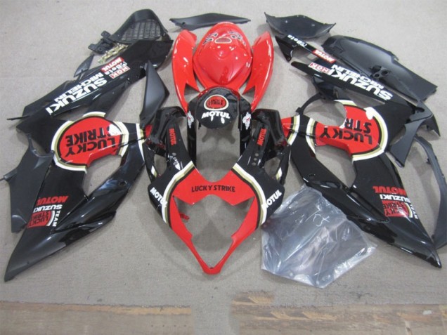 Negro Lucky Strike Rojo Motul Carenado Moto Suzuki GSXR 1000 K5 05-06 Negro Lucky Strike Rojo Motul Carenado Moto Suzuki GSXR 1000 K5 05-06