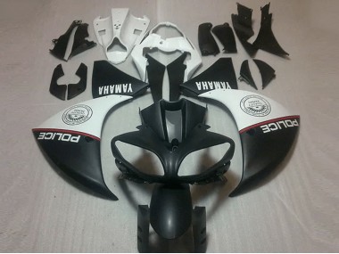 Negro Mate Blanco Carenado Moto Yamaha R1 12-14