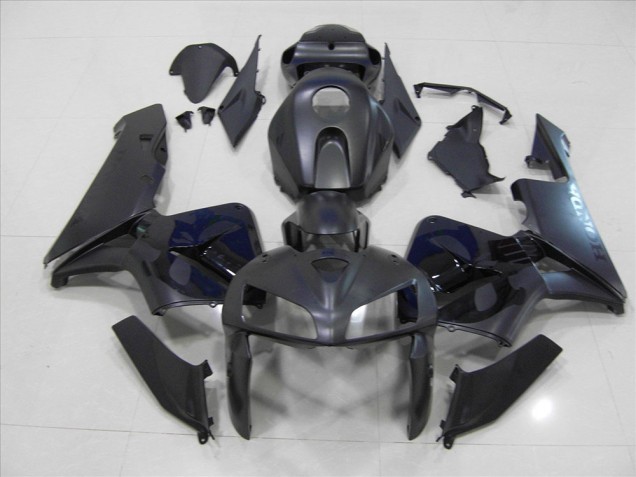 Negro Mate Cráneo Carenado Moto Honda CBR 600 RR 05-06