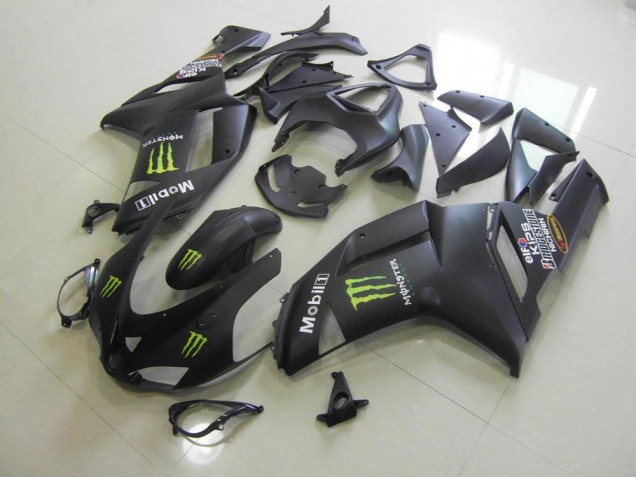 Negro Mate Monster Carenado Moto Kawasaki ZX6R 07-08 Negro Mate Monster Carenado Moto Kawasaki ZX6R 07-08