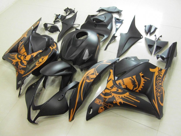 Negro Mate Naranja Pegatinas Carenado Moto Honda CBR 600 RR 09-12 Negro Mate Naranja Pegatinas Carenado Moto Honda CBR 600 RR 09-12