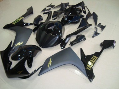 Negro Mate Oro Carenado Moto Yamaha R1 07-08