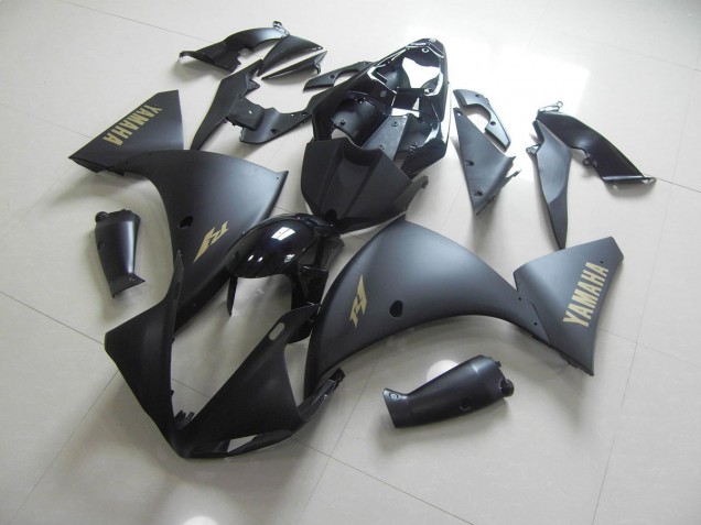 Negro Mate Oro Pegatinas Carenado Moto Yamaha R1 09-11 Negro Mate Oro Pegatinas Carenado Moto Yamaha R1 09-11