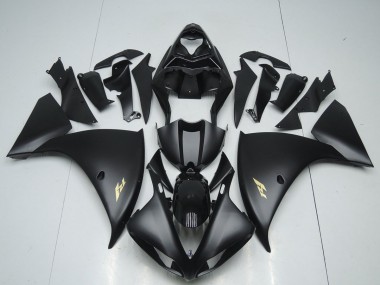 Negro Mate Pegatinas Carenado Moto Yamaha R1 12-14