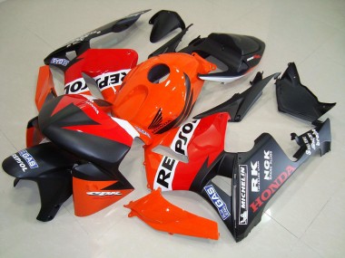 Negro Mate Repsol Carrera Carenado Moto Honda CBR 600 RR 05-06