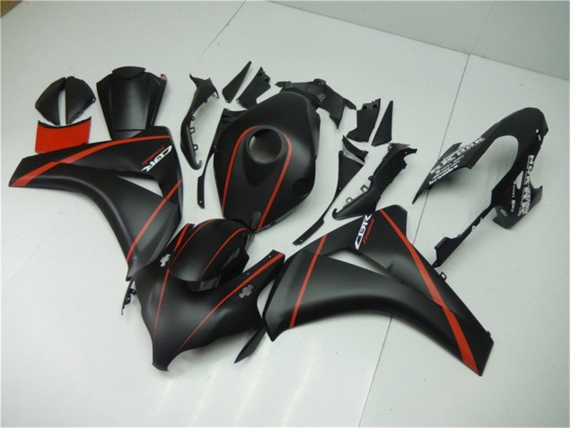 Negro Mate Rojo Carenado Moto Honda CBR 1000 RR 08-11 Negro Mate Rojo Carenado Moto Honda CBR 1000 RR 08-11