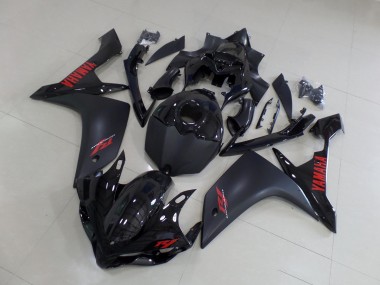 Negro Mate Rojo Kit Carenado Moto Yamaha R1 07-08