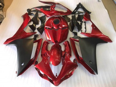 Negro Mate Rojo Kits Completo Carenado Moto ABS Yamaha R1 07-08