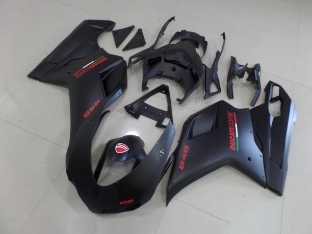 Negro Mate Rojo Pegatinas Carenado Moto Ducati 848 1098 1198 07-14 Negro Mate Rojo Pegatinas Carenado Moto Ducati 848 1098 1198 07-14