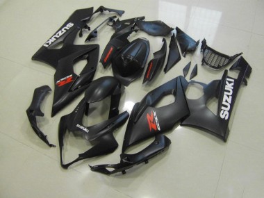 Negro Mate con Blanco Calcomanías Carenado Moto Suzuki GSXR 1000 K5 05-06