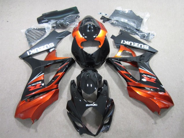 Negro Naranja ABS Moto Plásticos Suzuki GSXR 1000 K7 07-08 Negro Naranja ABS Moto Plásticos Suzuki GSXR 1000 K7 07-08