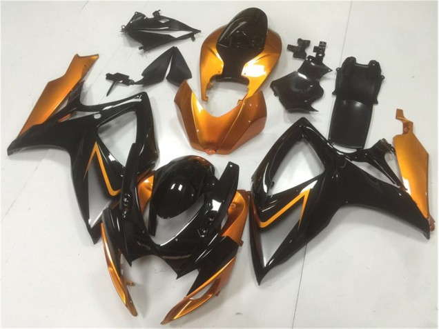 Negro Naranja Carrocería Motocicletas Suzuki GSXR 600 / 750 K6 06-07 Negro Naranja Carrocería Motocicletas Suzuki GSXR 600 / 750 K6 06-07