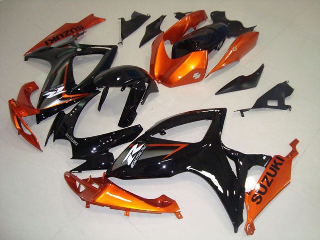 Negro Naranja Kits Completo Carenado Moto ABS Suzuki GSXR 750 K6 06-07 Negro Naranja Kits Completo Carenado Moto ABS Suzuki GSXR 750 K6 06-07