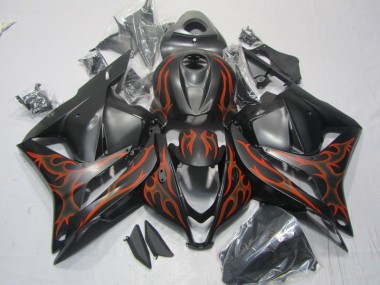Negro Naranja Llama Carenado Moto Honda CBR 600 RR 09-12