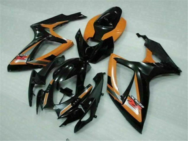 Negro Naranja Plástico Moto Suzuki GSXR 600 / 750 K6 06-07 Negro Naranja Plástico Moto Suzuki GSXR 600 / 750 K6 06-07