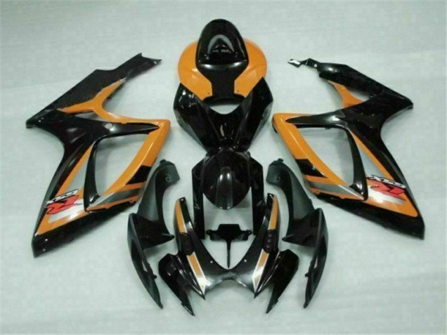 Negro Naranja Plástico Moto Suzuki GSXR 600 / 750 K6 06-07 Negro Naranja Plástico Moto Suzuki GSXR 600 / 750 K6 06-07