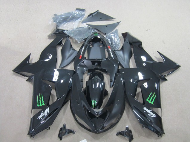 Negro Ninja Verde Monster Carenado Moto Kawasaki ZX6R 07-08 Negro Ninja Verde Monster Carenado Moto Kawasaki ZX6R 07-08