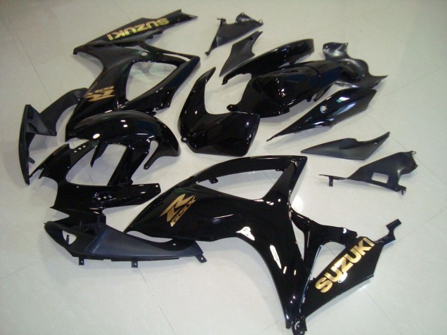 Negro Oro Calcomanías Carenado Moto Suzuki GSXR 750 K6 06-07 Negro Oro Calcomanías Carenado Moto Suzuki GSXR 750 K6 06-07