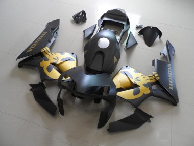 Negro Oro Calcomanías Kit Carenado Moto Honda CBR 600 RR 03-04