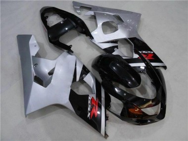 Negro Plata Carenado Moto Suzuki GSXR 600 / 750 K4 04-05