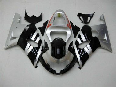 Negro Plata Carenado & Plástico Moto Suzuki GSXR 600 / 750 K1 K2 K3 01-03