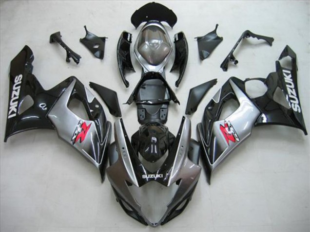 Negro Plata Gris Carenado Moto Suzuki GSXR 1000 K5 05-06 Negro Plata Gris Carenado Moto Suzuki GSXR 1000 K5 05-06