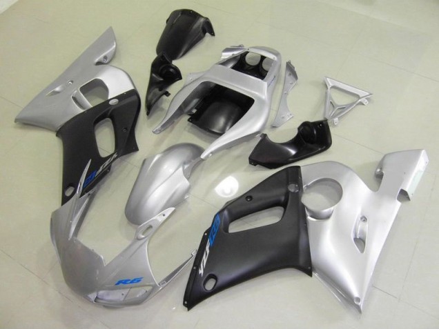 Negro Plata Inyección Kits Carenado Moto Yamaha R6 98-02 Negro Plata Inyección Kits Carenado Moto Yamaha R6 98-02