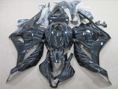 Negro Plata Llama Moto Plástica Honda CBR 600 RR 09-12
